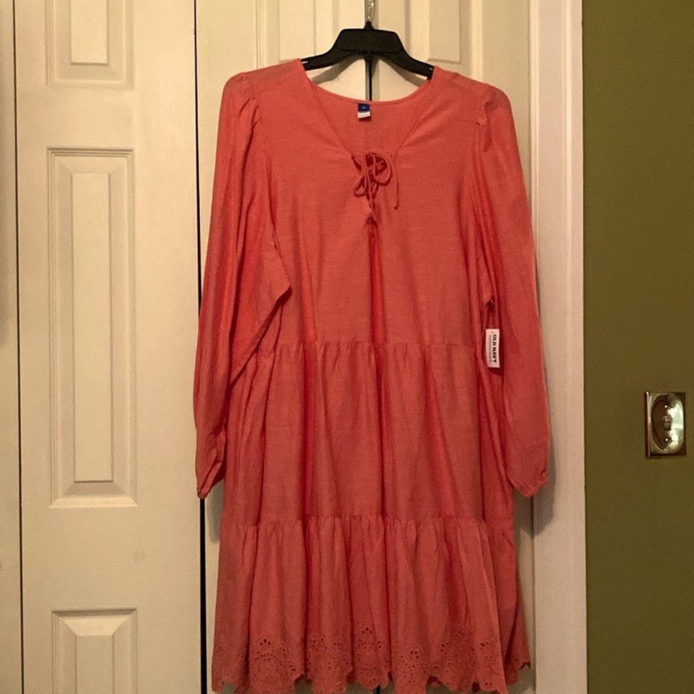 NWT Old Navy Tiered Lace Up Mini Swing Dress, SIZE: 3X